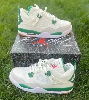 Pine Green Jordan 4 Sneakers 