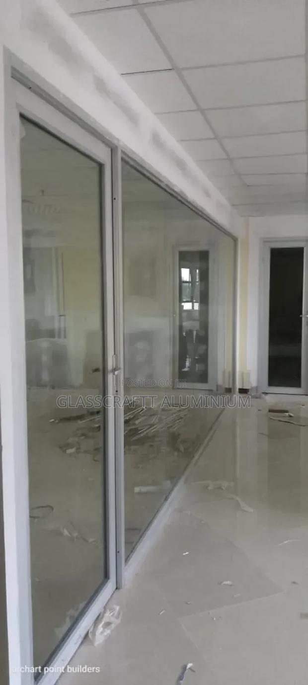 White Coated Aluminum Swing Doors - thumbnail 4