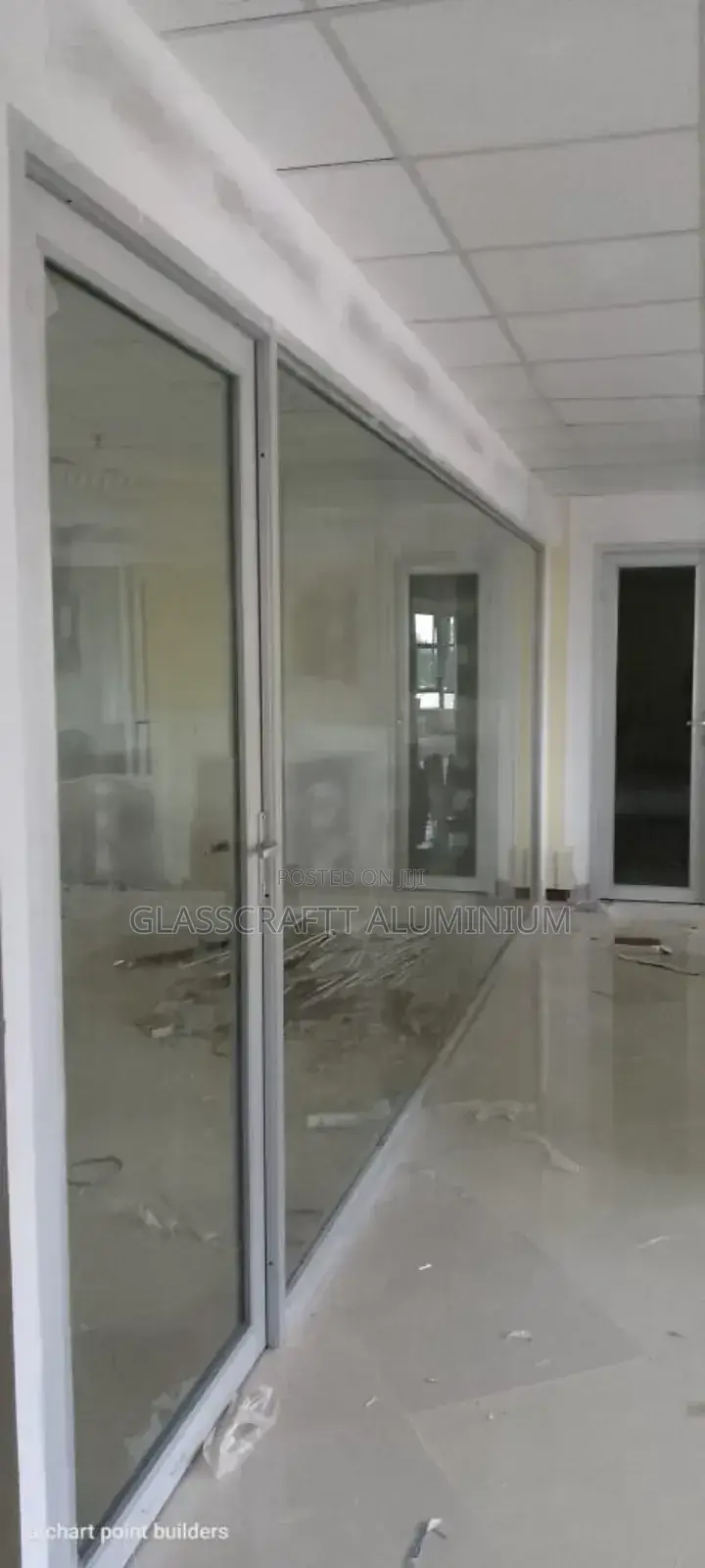 White Coated Aluminum Swing Doors