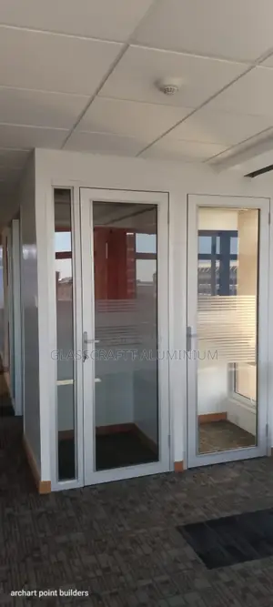 White Coated Aluminum Swing Doors