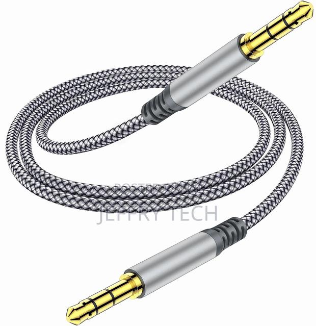3.5mm Nylon Braided Aux Cable (3.3ft/1m) - Male to Male Audi