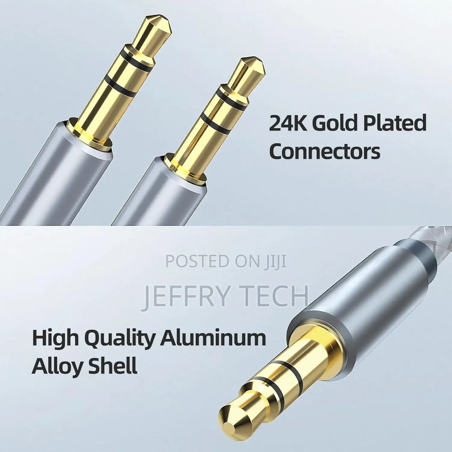 3.5mm Nylon Braided Aux Cable (3.3ft/1m) - Male to Male Audi