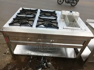 Four Burner Combined With Friyer