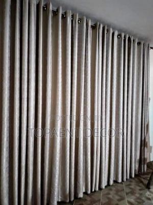 Grey Ringed Window and Door Curtain - thumbnail 2