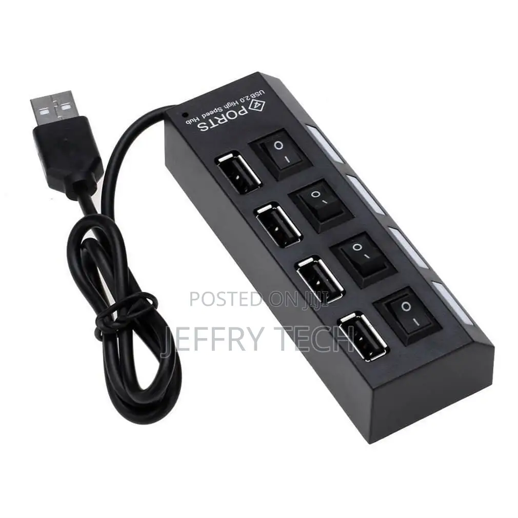 High Speed 4 Port USB 2.0 External Multi Expansion Hub With