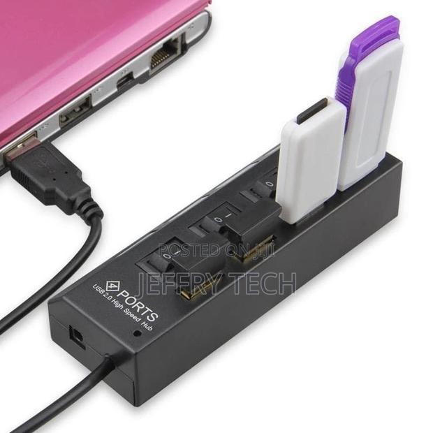 High Speed 4 Port USB 2.0 External Multi Expansion Hub With - thumbnail 2