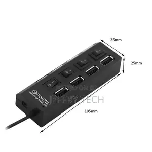 High Speed 4 Port USB 2.0 External Multi Expansion Hub With