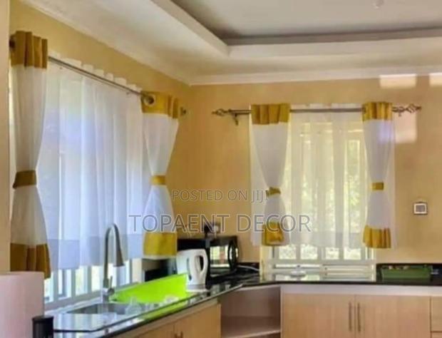 Themed Yellow Kitchen Sheer - main view