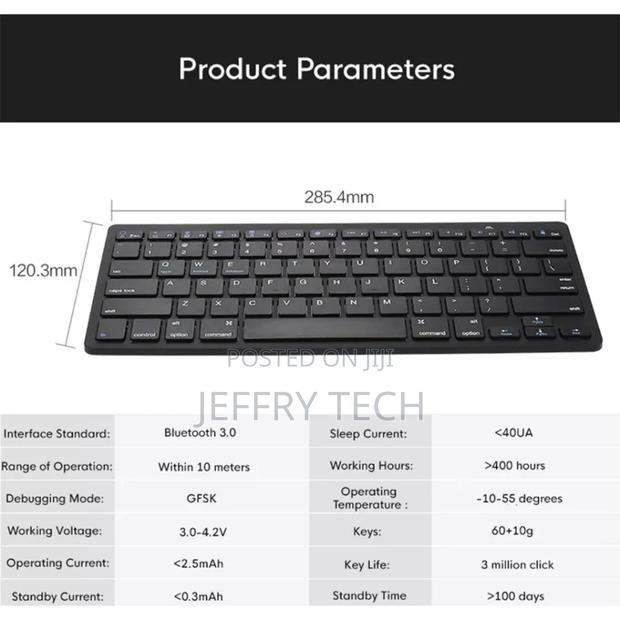 X5 Wireless Bluetooth Keyboard Ultra-Thin Mini Silent Office - thumbnail 2