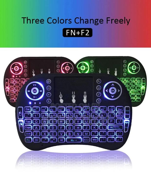 3 Colors Backlit Mini Wireless Keyboard 2.4ghz With Touchpad - thumbnail 3