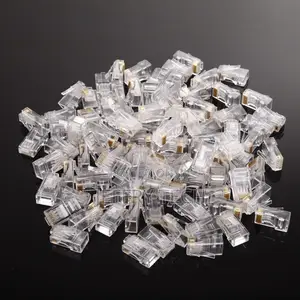 100pcs/Bag QS6016S Gold Plated Network Cat6 Modular Plug UTP