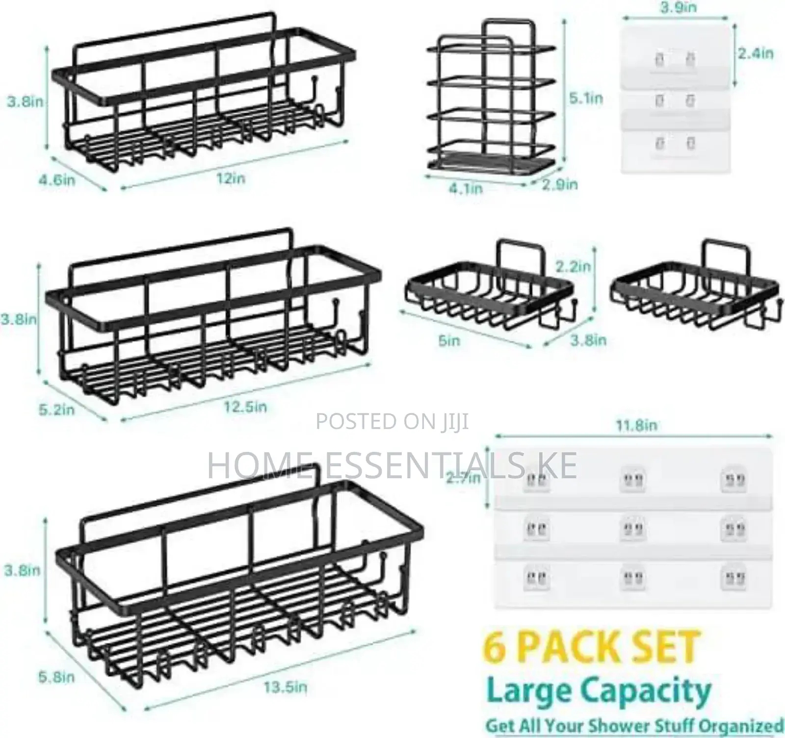 *6pcs Set Shower Caddy Shelf/Bathroom Organizer*