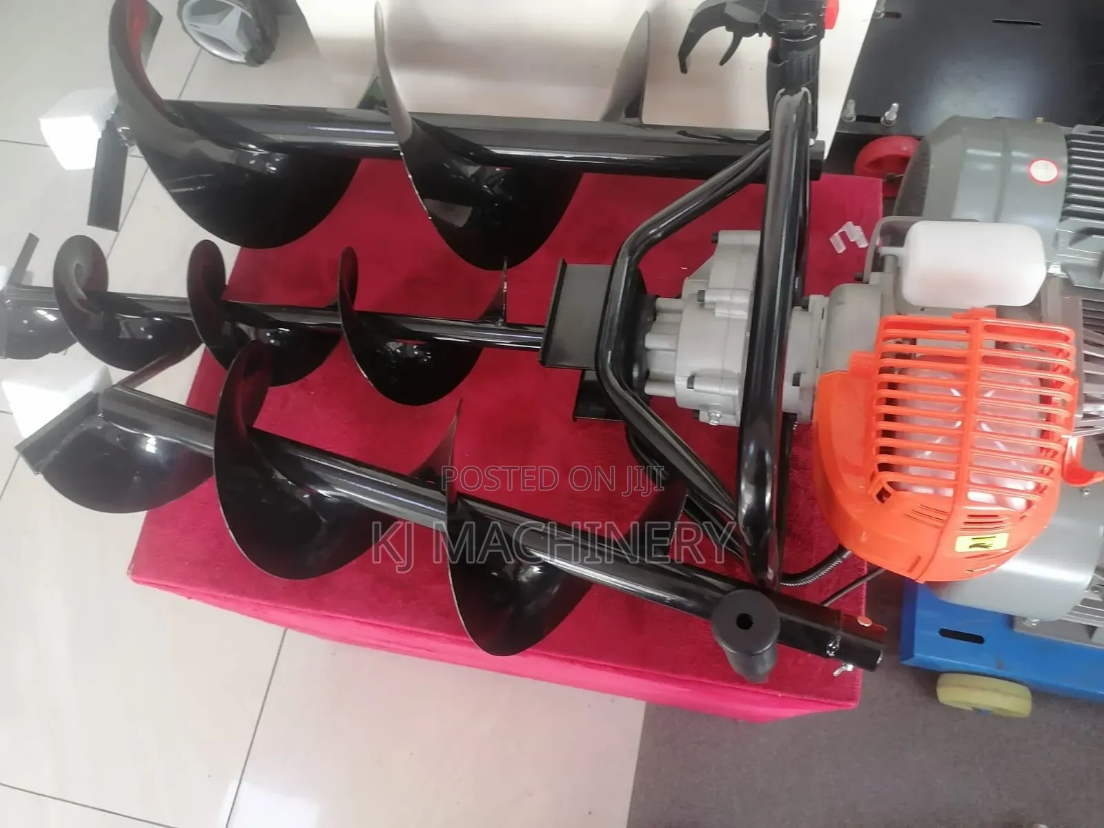 Petrol Powered Earth Auger Three Bits .