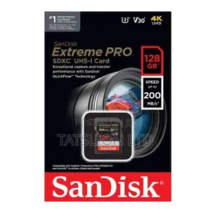 Sandisk 128gb Extreme Pro Sd Card for Cameras
