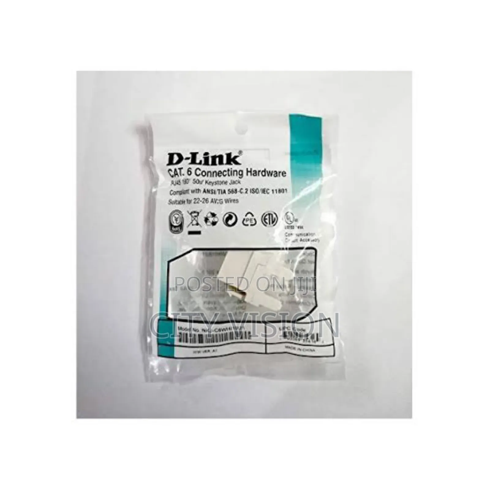 NKJ-C6WHI1B21 Cat6 UTP Keystone Jack,WHI