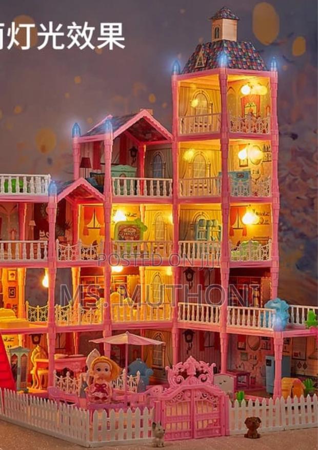 374 Pieces ,15 Rooms Diy Glowing Doll House* - main view