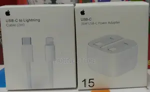 35W Power Adapter With USB C Lightning Cable 2 Metres Long