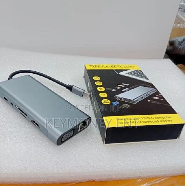 11 in 1 Type C to HDMI ,Lan, USB, Converter