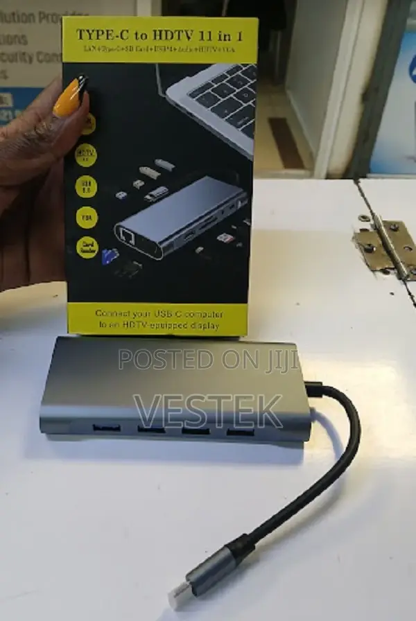 New 11 in 1 USB C Hub Adapter With HDMI, VGA, 4 USB, Type C