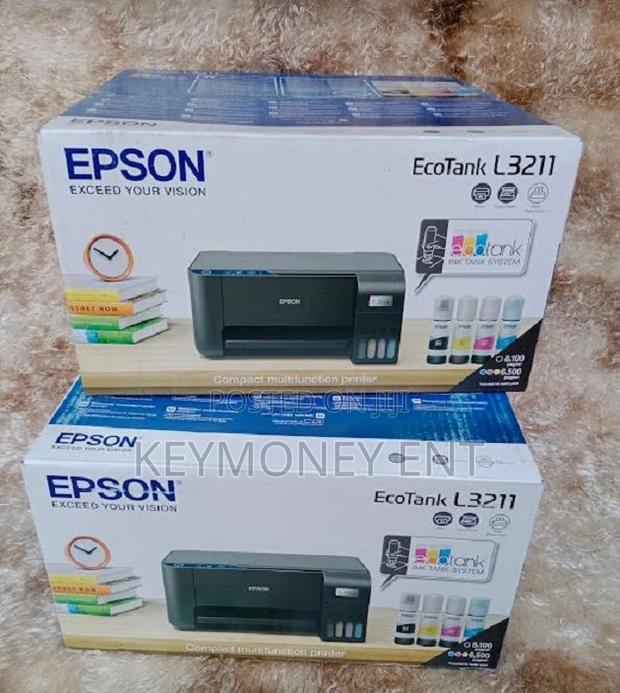 Colored A4 EPSON All in One Printer L3211 Print Scan Copy - main view