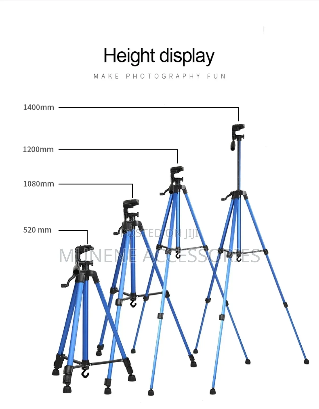3366 Camera Phone Tripod Stand 1.4m Heavy Duty With Bag