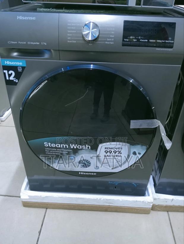 Hisense 12kg Front Load Wash Dry Washing Machine-Wd5s12 - thumbnail 2