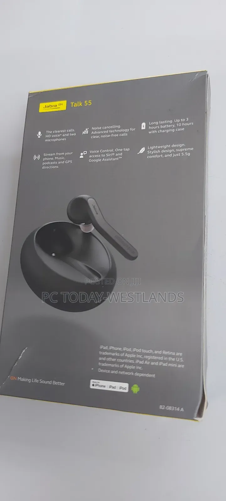 Jabra Talk 55 Bluetooth Headset Dual Mic Noise Cancellation