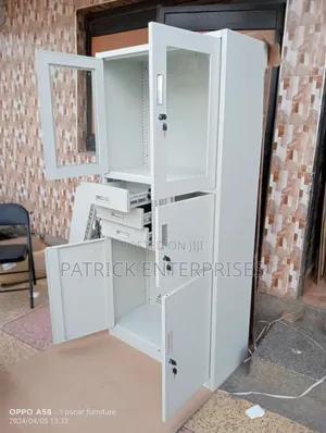 Imported Modern Metallic Office Cabinet With Doors and Safe