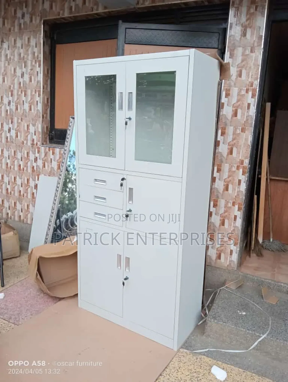 Imported Modern Metallic Office Cabinet With Doors and Safe
