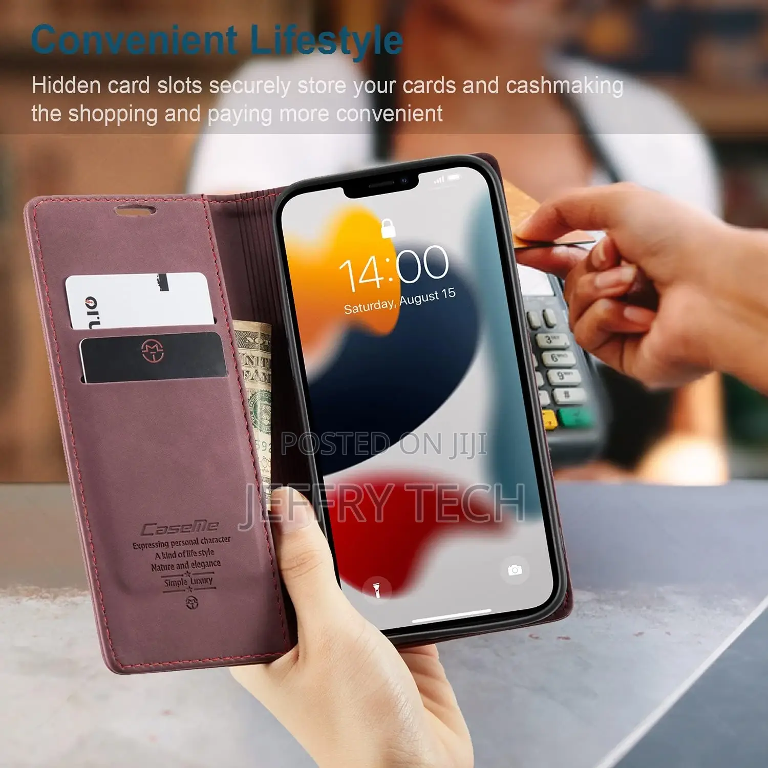 M CASEME Wallet Case for iPhone 13 Pro 6.1 Inch, Premium PU
