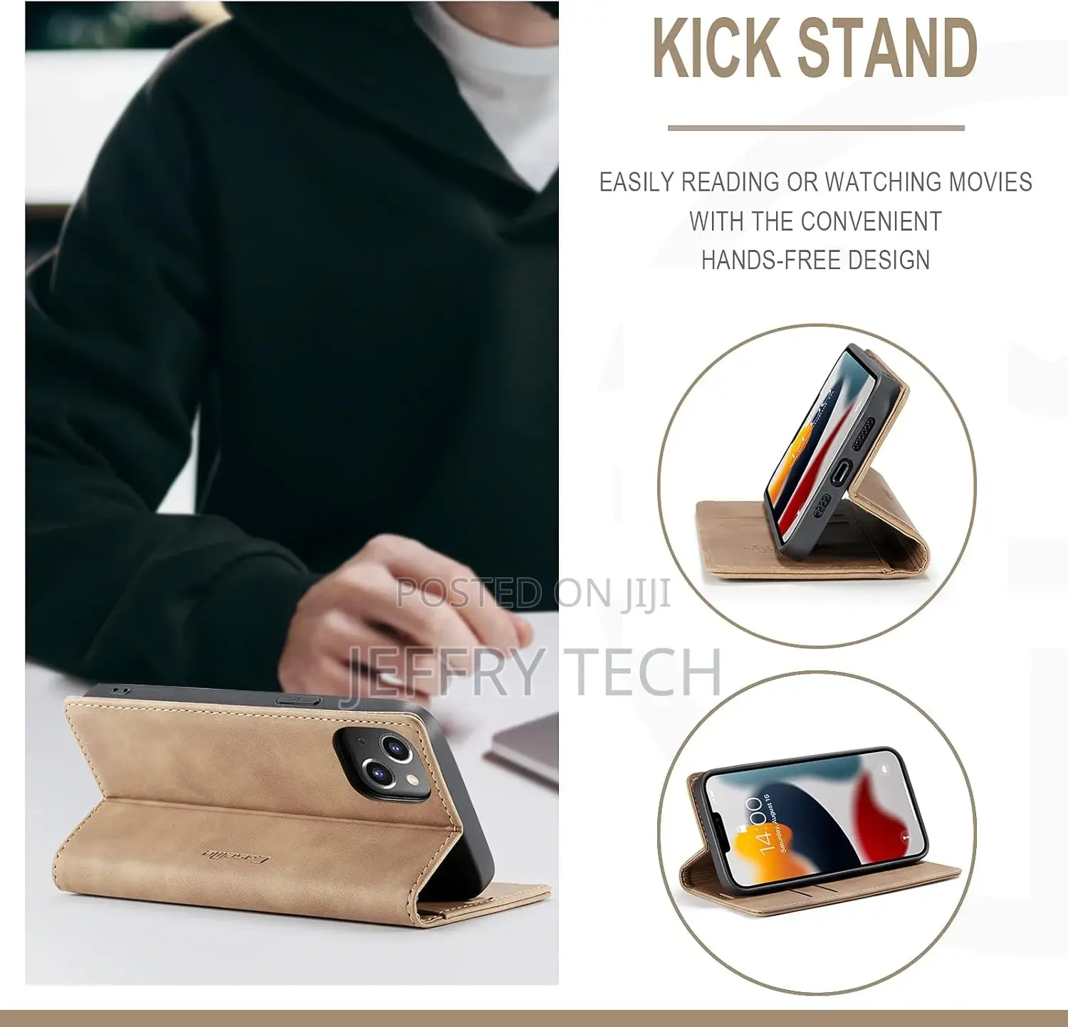 M CASEME UEEBAI Mobile Phone Case for iPhone 13 6.1 Inches,