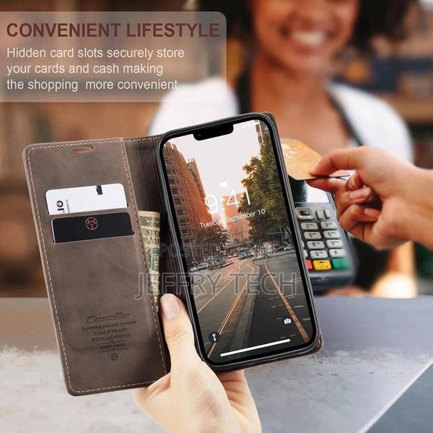 Caseme Compatibal With iPhone 14 (6.1) Wallet Case,Soft PU L - thumbnail 3