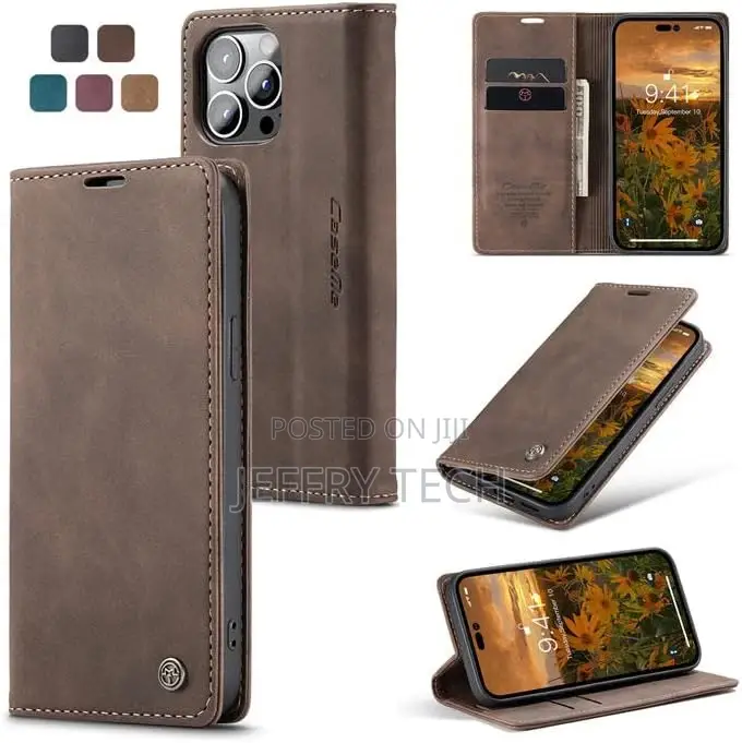 Caseme Slim Wallet Case for iPhone 14 Pro Max (Dark Brown)