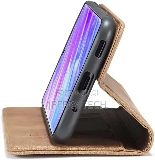 Samsung S20 Ultra Case Light Brown Retro Wallet Slim