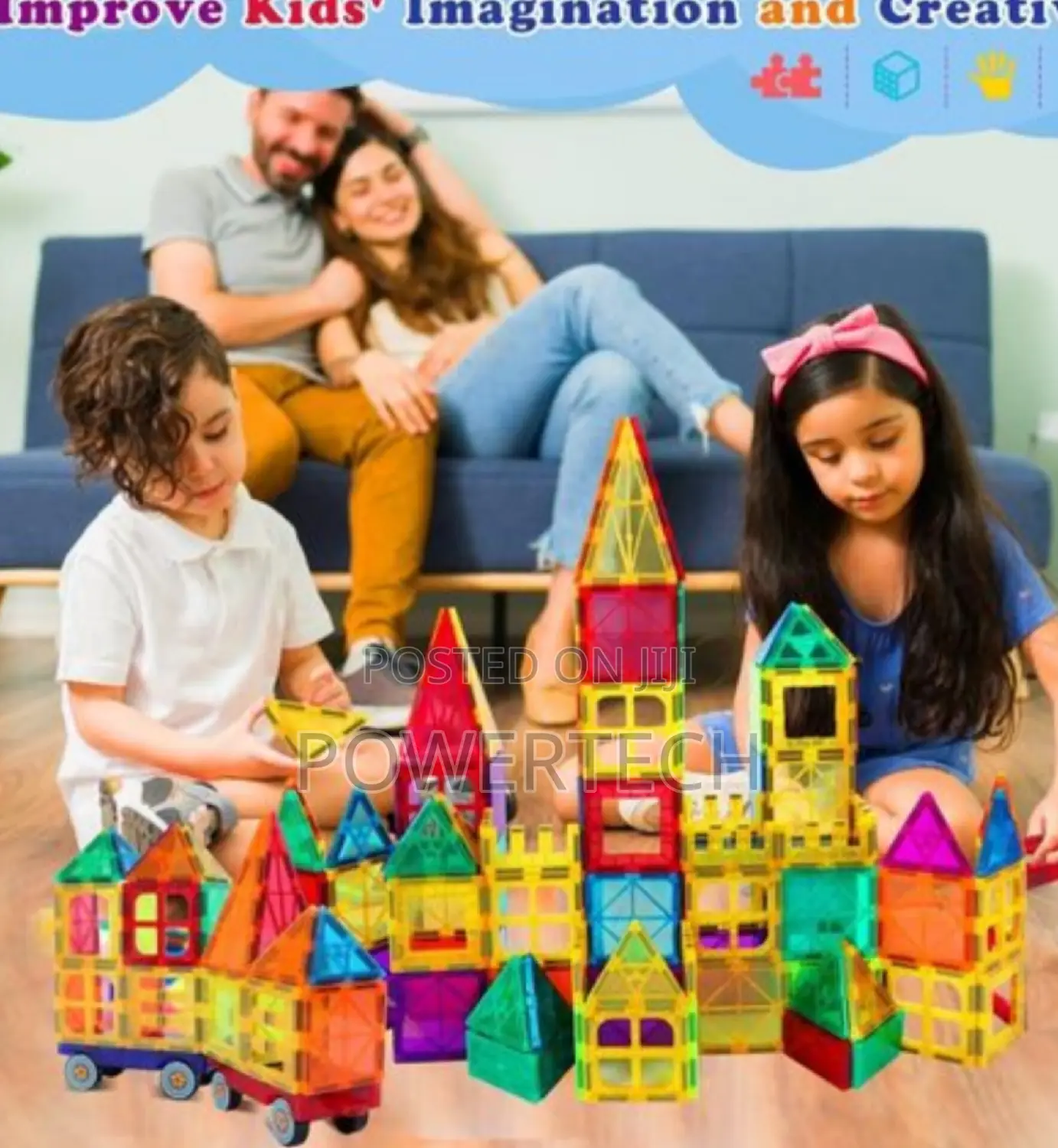 Magnetic Tiles Building Blocks Car Construction