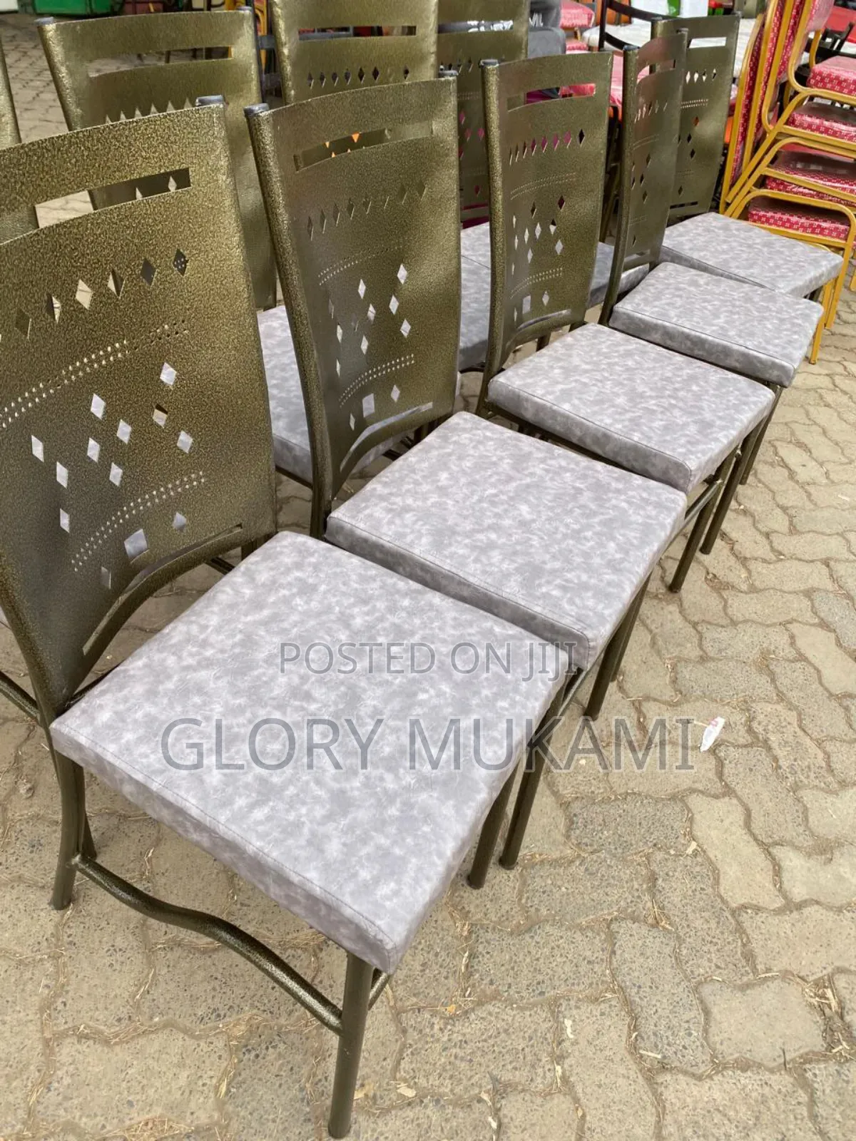 Metallic Restaurants Chairs Bar Chairs