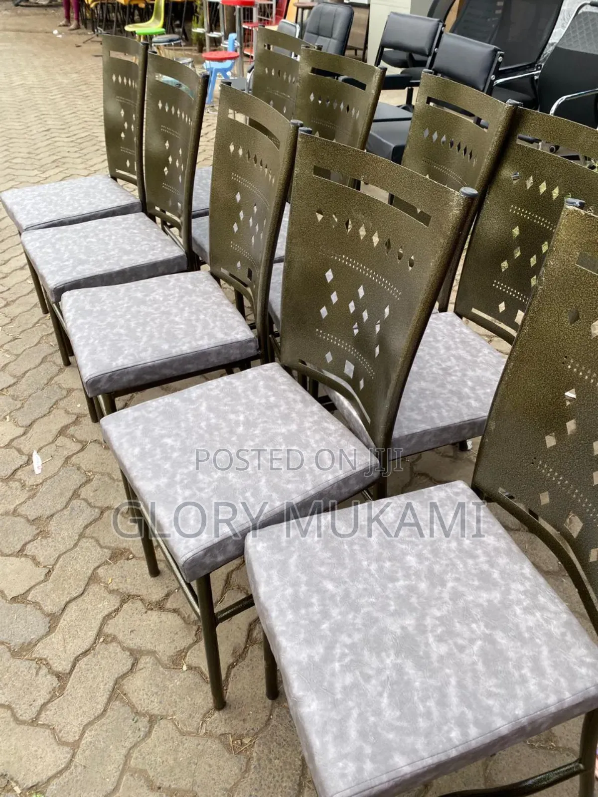 Metallic Restaurants Chairs Bar Chairs