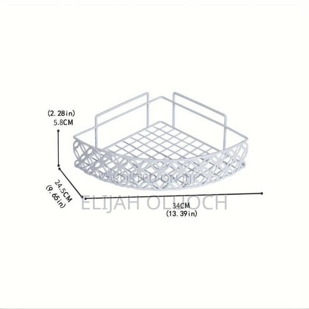 Rust Proof Heavy Gauge Triangular Metallic Corner Shelf - thumbnail 3