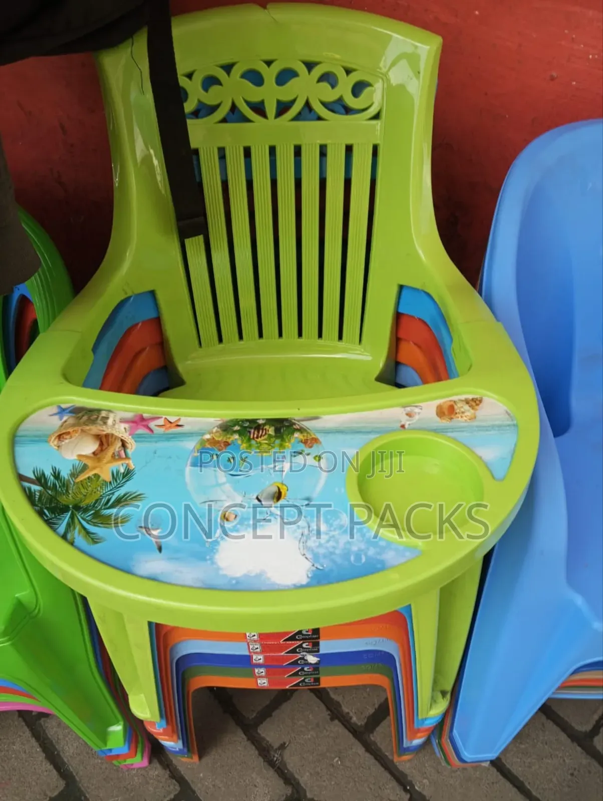 Plastic Childrens Feeding Chair.