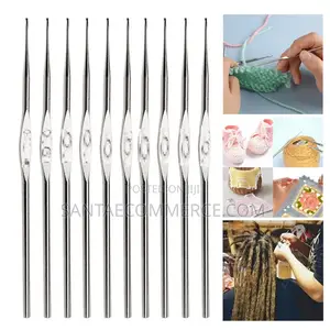 Stainless Steel 12pcs Size 4-9 Knitting Weaving Crochet Hook