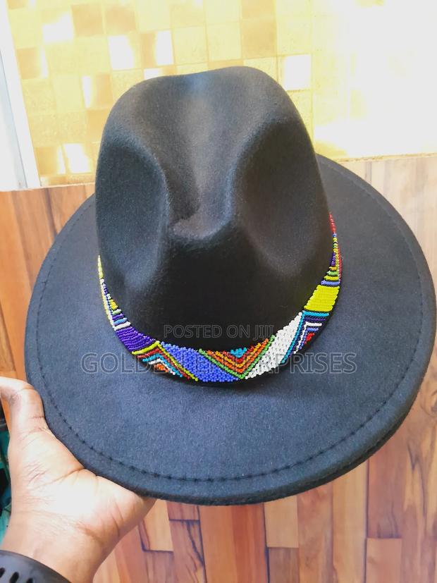 Black Beades Fedora Hat - thumbnail 2