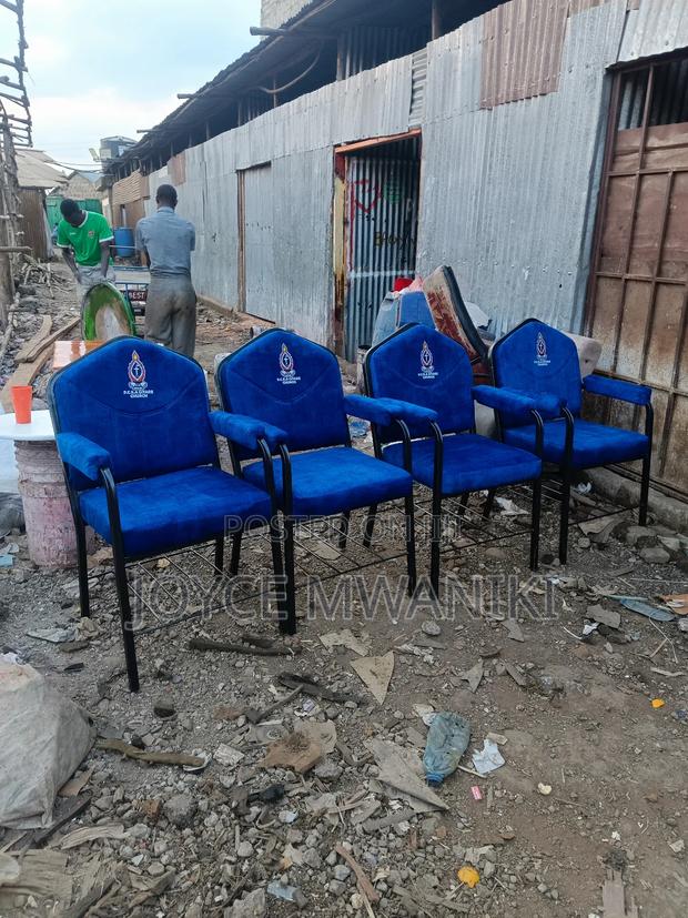 Blue Church Chairs With Logo And Armrest.... - thumbnail 3