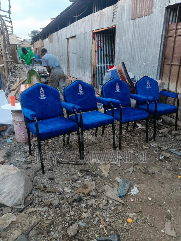 Blue Church Chairs With Logo And Armrest.... - thumbnail 4