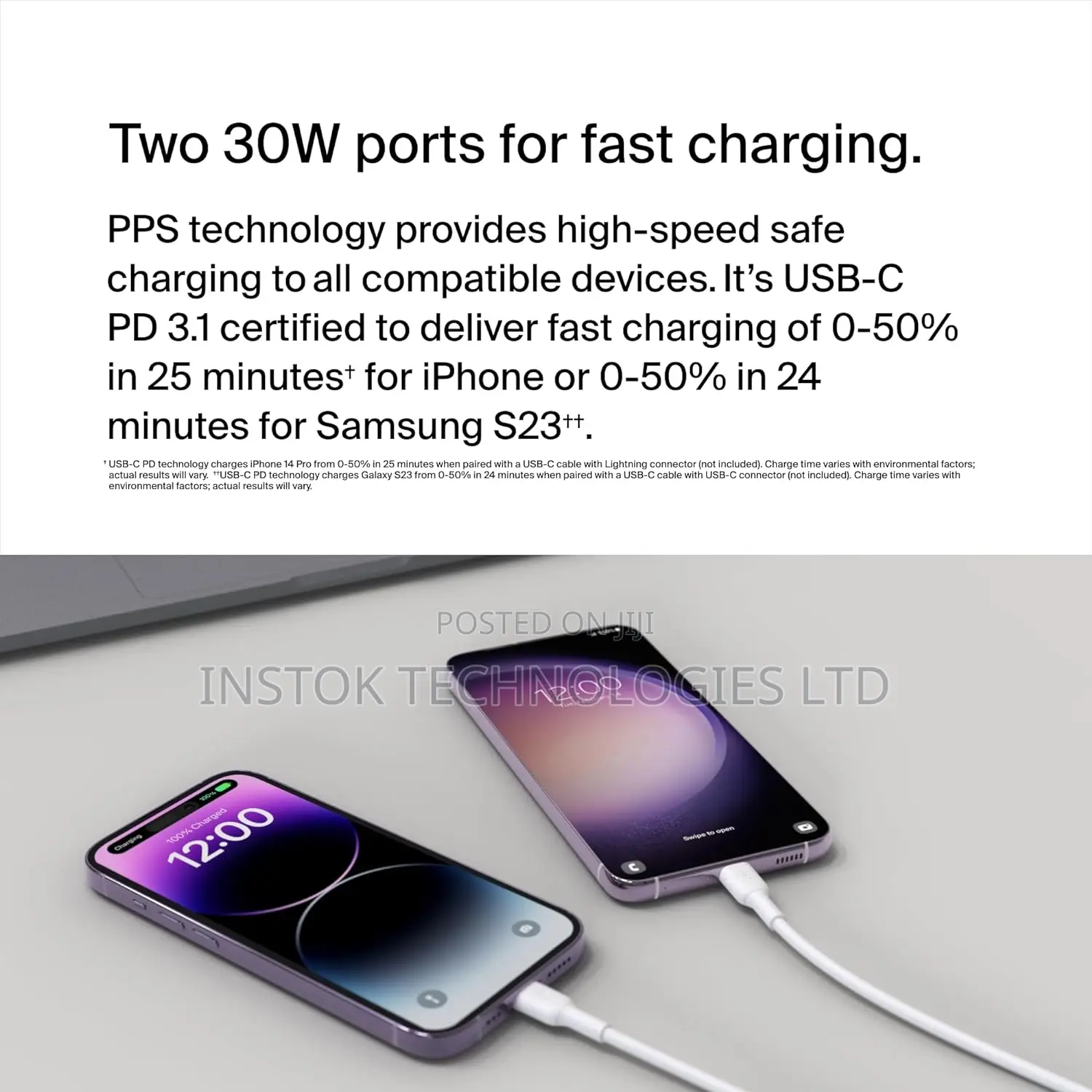 Belkin Boostcharge Pro 60W Dual USB-C Wall Charger With PPS