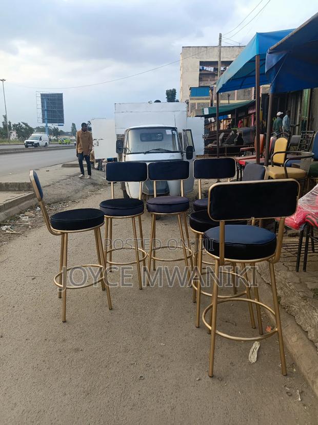 Counter High Stools, Black and Gold New Design.