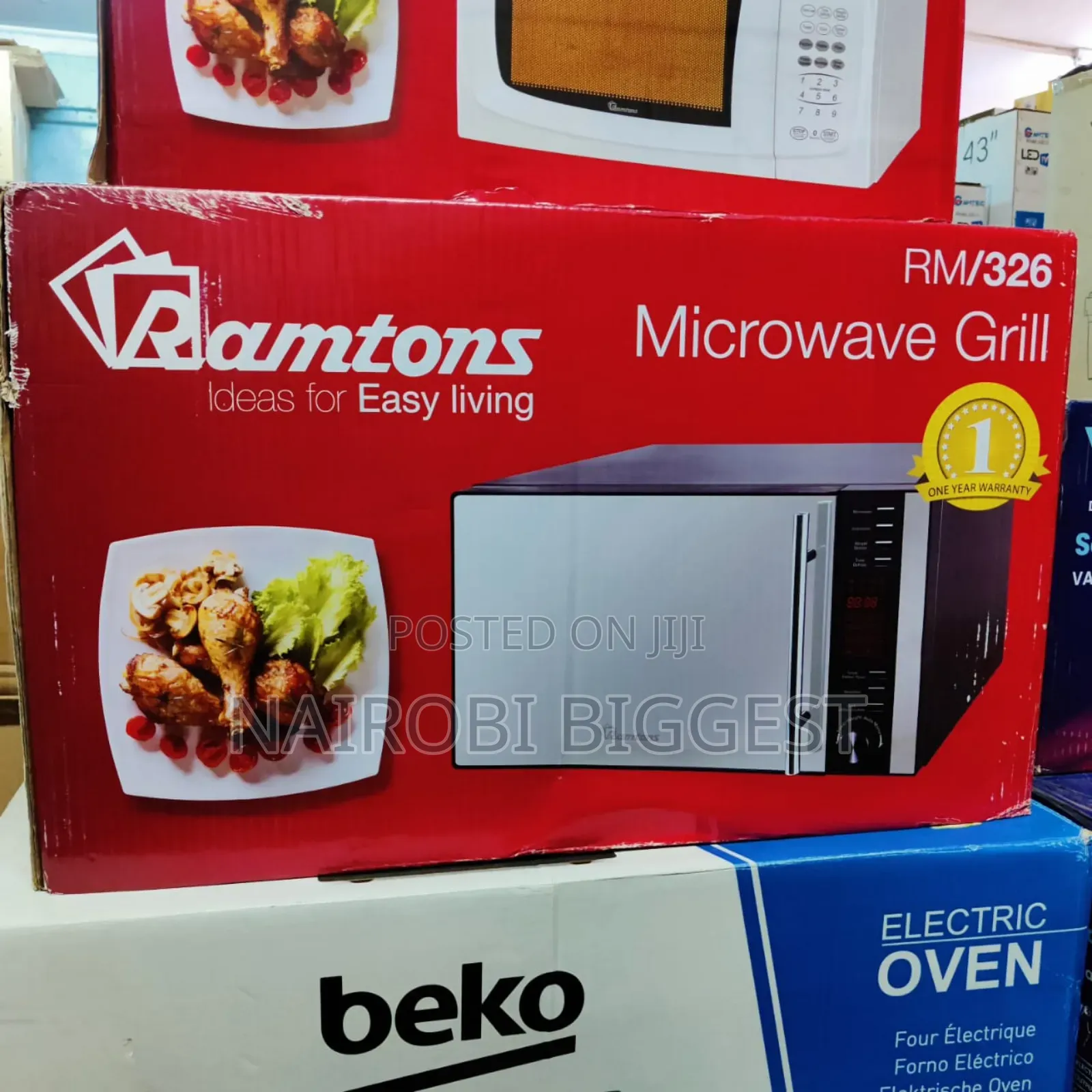 Ramtons 25litres Microwave With Grill Rm326 (Silver)