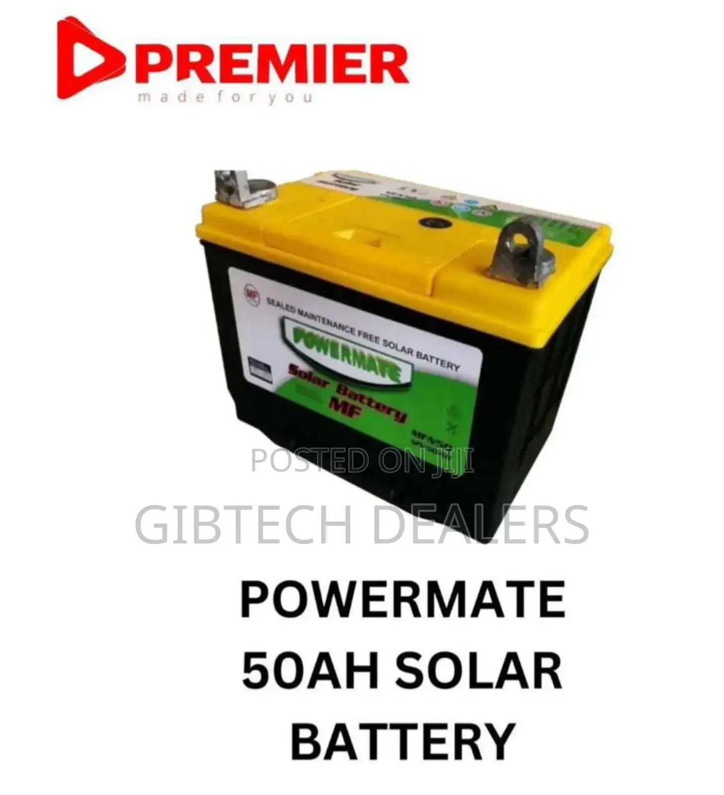 Premier Powermate 50AH Solar Battery.