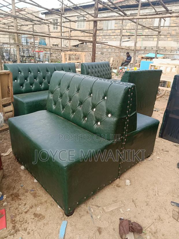 Back to Back Restaurant Couch Jungle Green  - main view