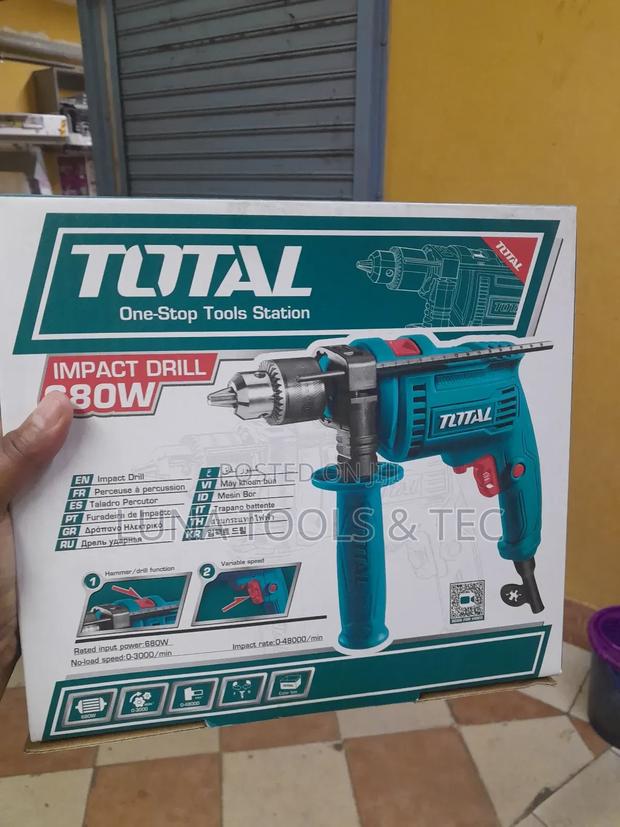 Corded Total Impact Drill,680w.