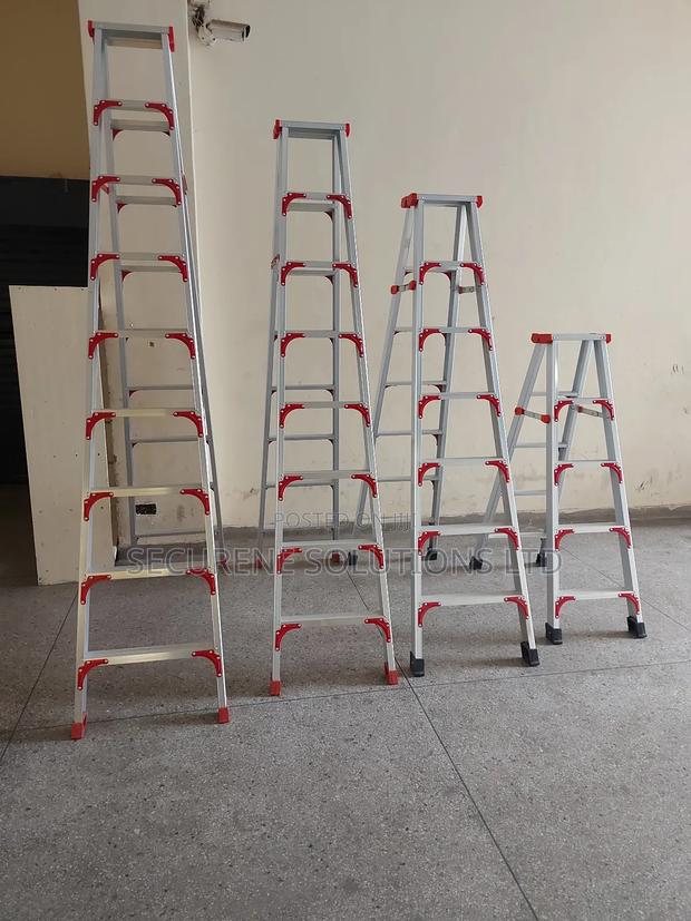 8ft/2.7m Aluminium Double Sided A Type Ladder - thumbnail 2
